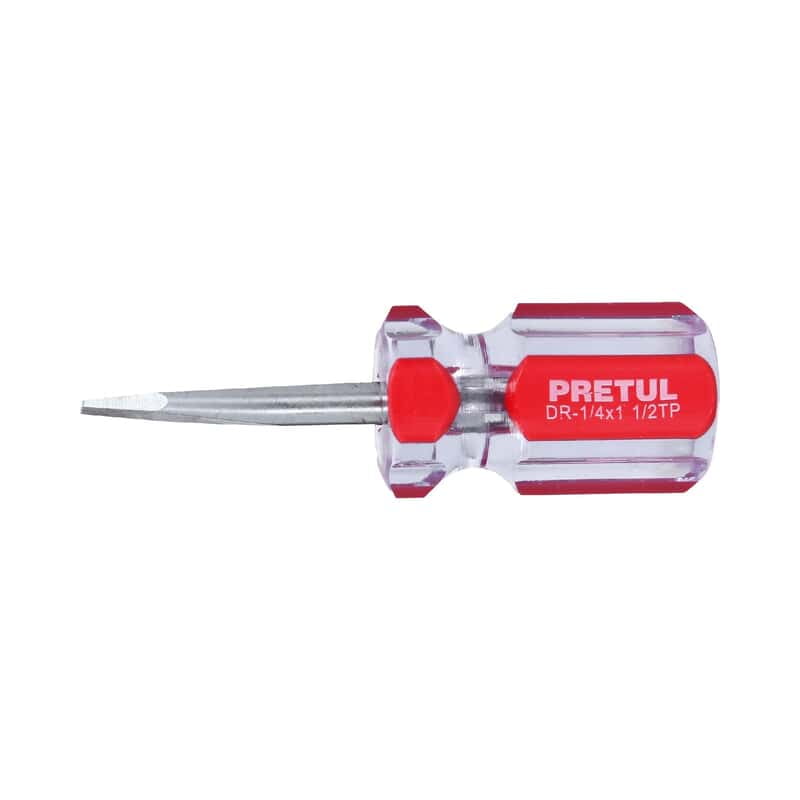 Desarmador plano, 1/4 x 1-1/2', mango PVC, Pretul - DR-1/4X1-1/2TP / 21461 Desarmador plano, 1/4 x 1-1/2', mango PVC, Pretul - DR-1/4X1-1/2TP / 21461