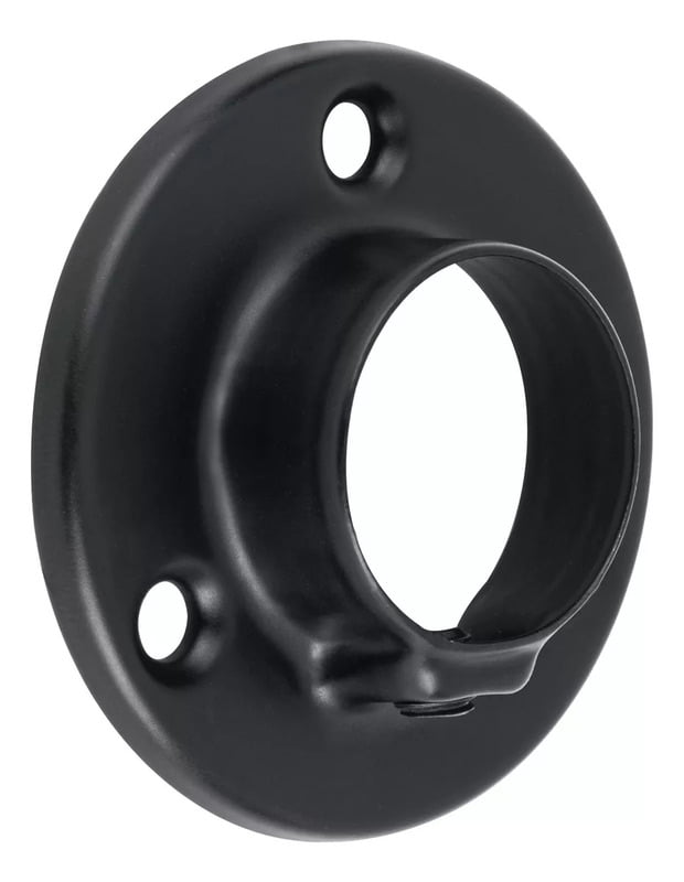 Brida negra para tubo redondo de closet, Hermex 46582 Brida negra para tubo redondo de closet, Hermex 46582