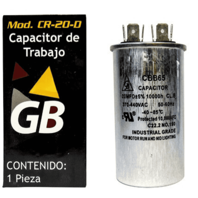 Capacitor De Trabajo 20Mfd 270/440V Barreto - Cr-20-D Capacitor De Trabajo 20Mfd 270/440V Barreto - Cr-20-D