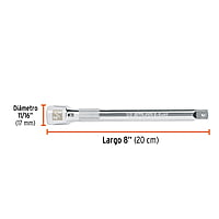 Extensión de 8' para matraca para dados cuadro 1/2' - E-5462 / 13917 Extensión de 8' para matraca para dados cuadro 1/2' - E-5462 / 13917