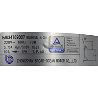 Motor Assembly, AC para equipo LG - EAU34769007