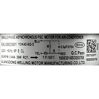 Motor Condensador Para Minisplir Lg 1.5 Ton - EAU38823801