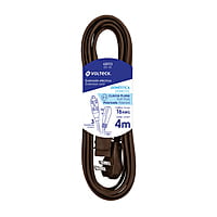 Extensión eléctrica doméstica con clavija plana, 4m, café - ED-4C / 48013 Extensión eléctrica doméstica con clavija plana, 4m, café - ED-4C / 48013
