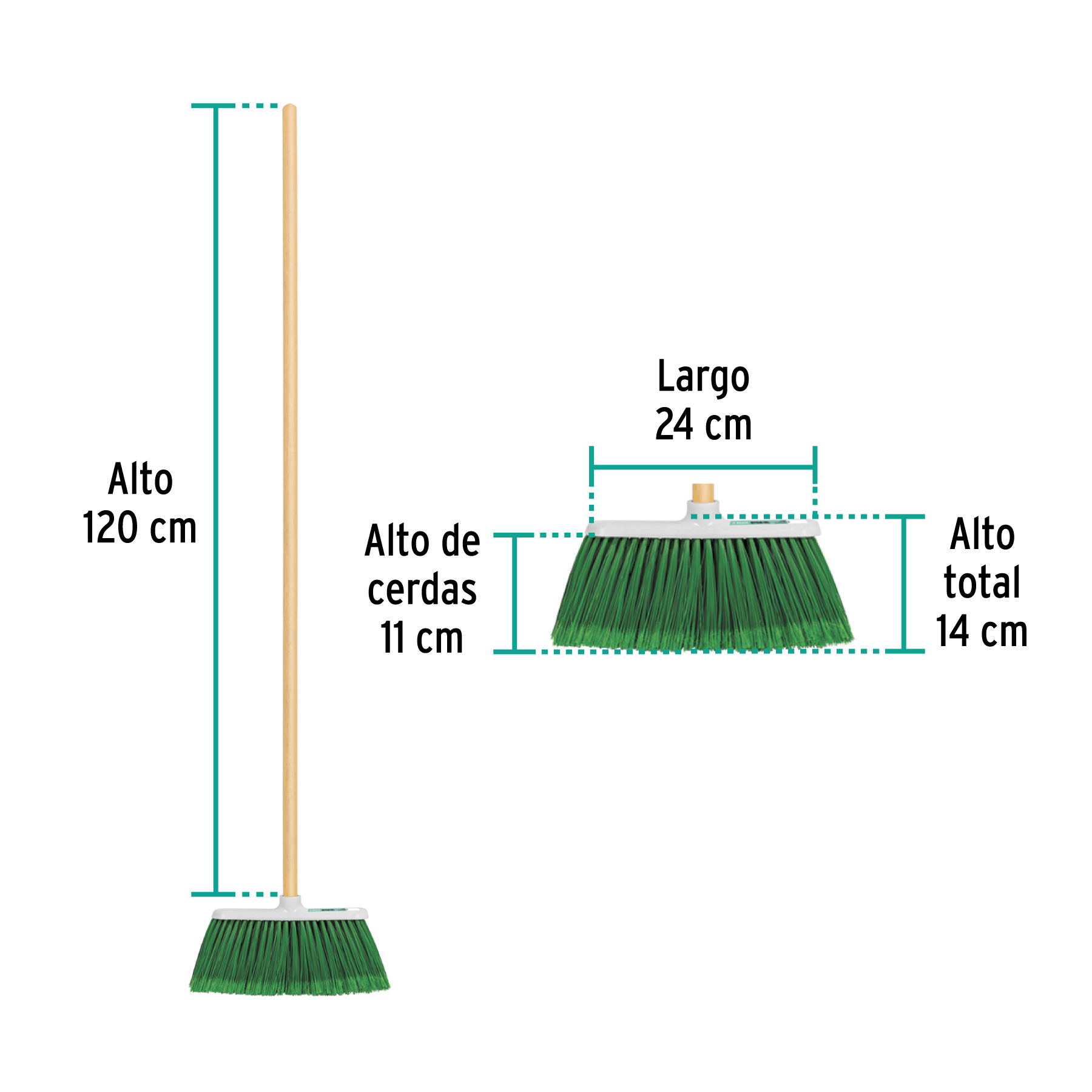Escoba de vinilo, tipo cepillo - ES-140C / 57053