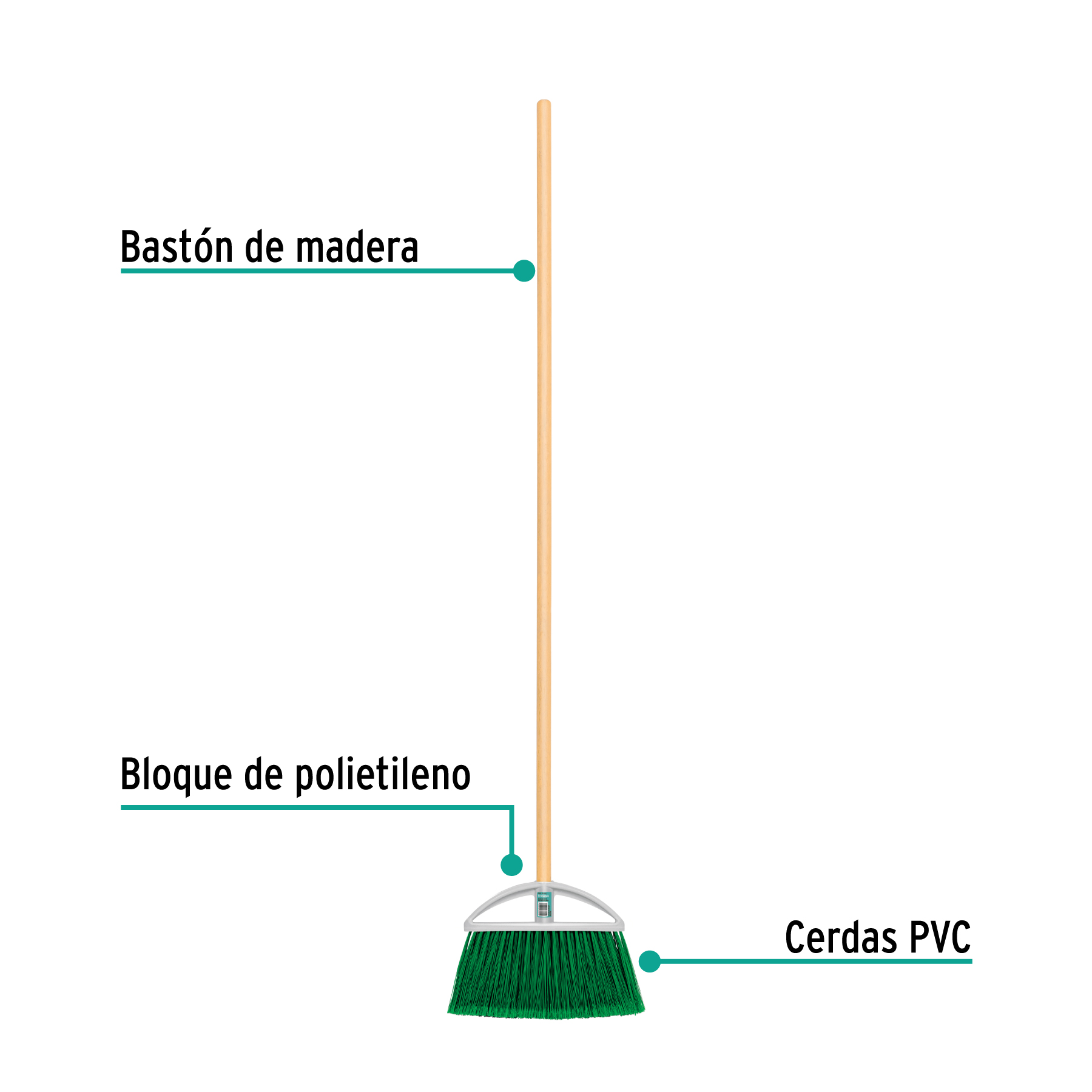 Escoba de vinilo, tipo abanico - ES-160A / 57051 Escoba de vinilo, tipo abanico - ES-160A / 57051