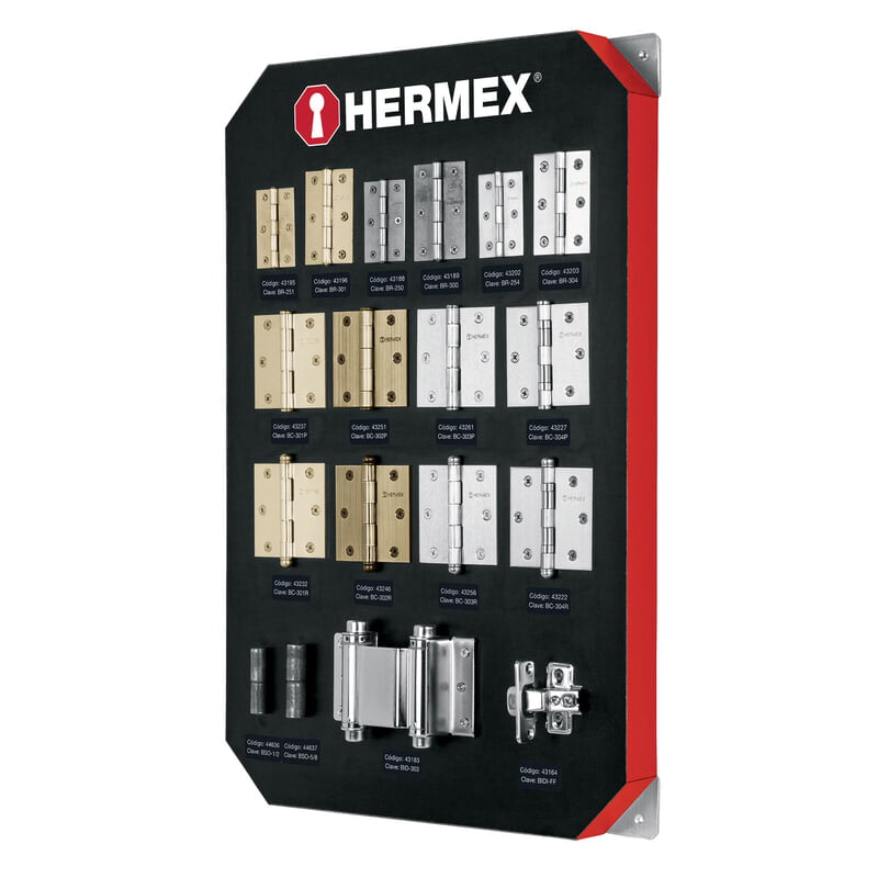 Exhibidor Hermex con bisagras - EX-HE-BI / 56362