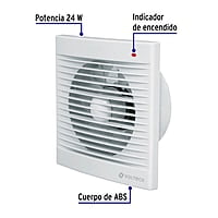 Extractor de aire de 6", blanco, Volteck, EXA-6B / 48532 Extractor de aire de 6", blanco, Volteck, EXA-6B / 48532