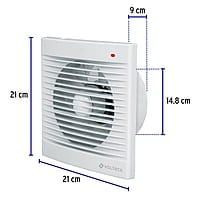 Extractor de aire de 6", blanco, Volteck, EXA-6B / 48532 Extractor de aire de 6", blanco, Volteck, EXA-6B / 48532