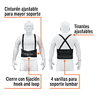 Faja con tirantes ajustables, tercer cinturón, talla grande - FAJA-LX / 14217 Faja con tirantes ajustables, tercer cinturón, talla grande - FAJA-LX / 14217