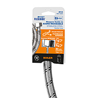 Manguera hule, 1/2', 80 cm, acero inoxidable, usos generales - FBO-1280X / 49134 Manguera hule, 1/2', 80 cm, acero inoxidable, usos generales - FBO-1280X / 49134