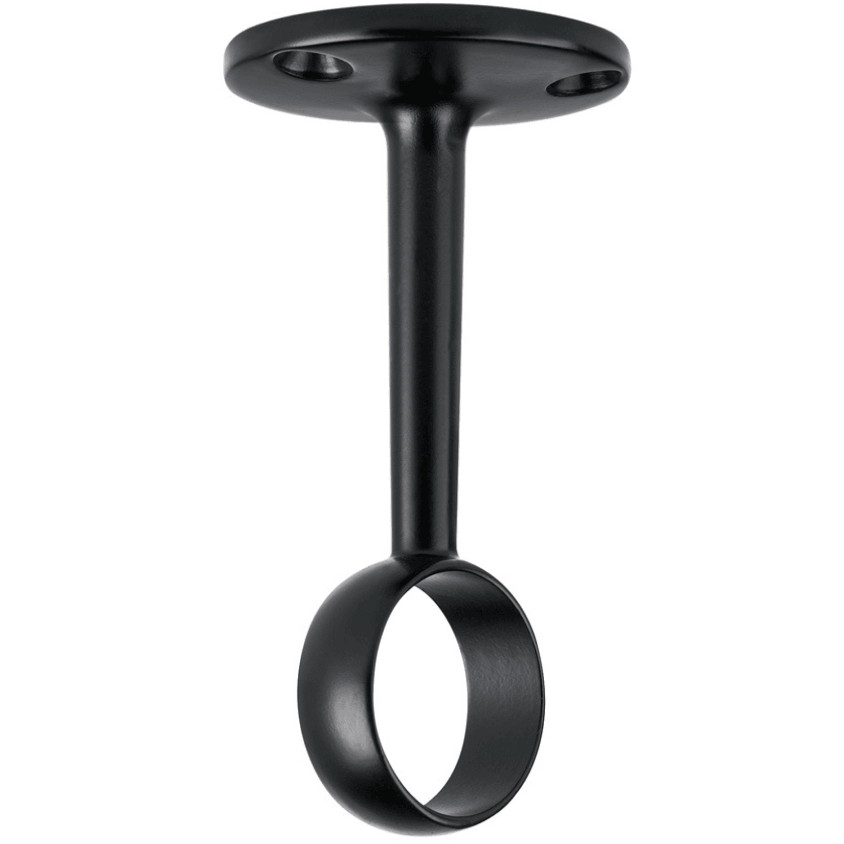 Soporte negro para tubo redondo de closet, HERMEX-STR-3N / 46583