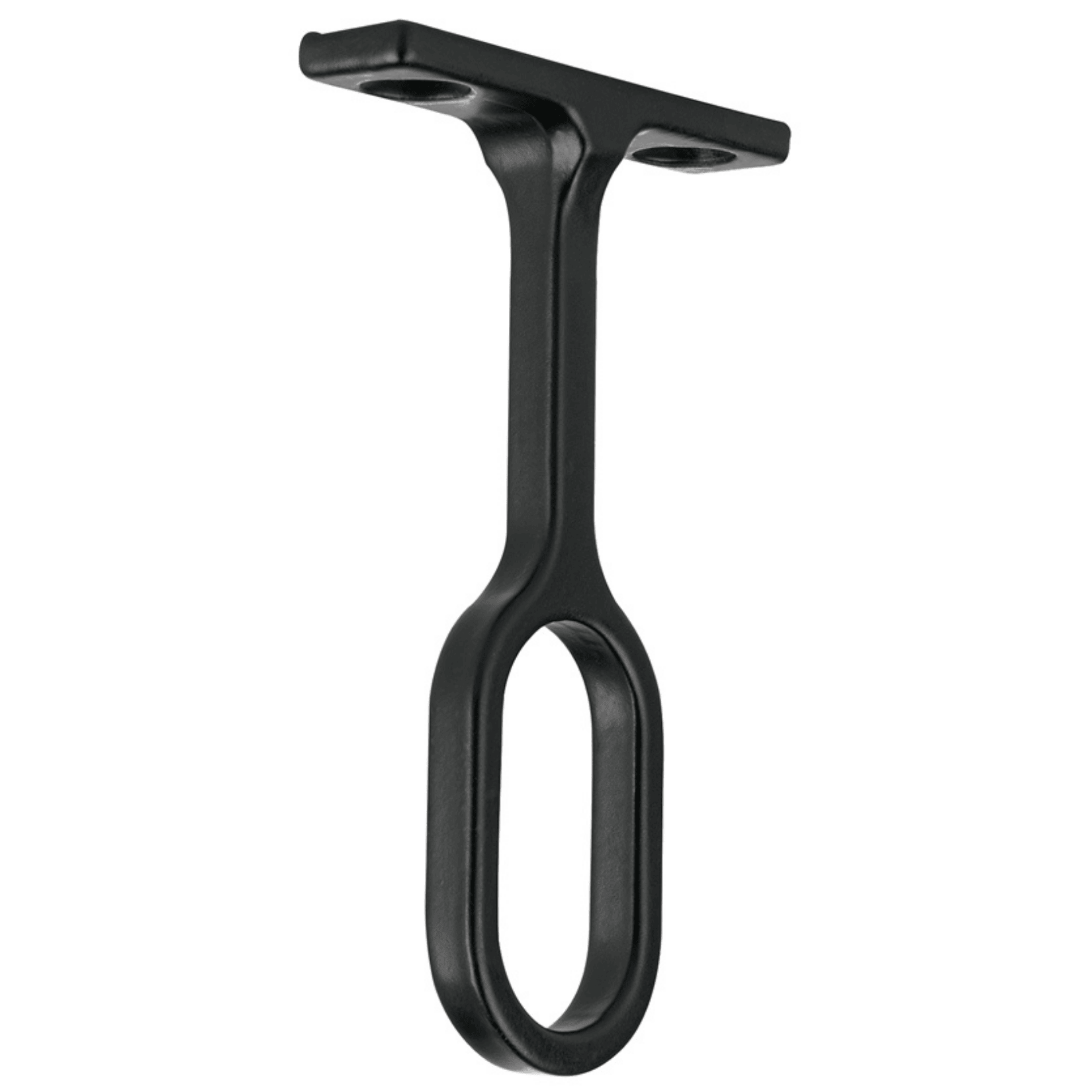 Soporte negro para tubo ovalado de closet, HERMEX-STO-5N / 46586