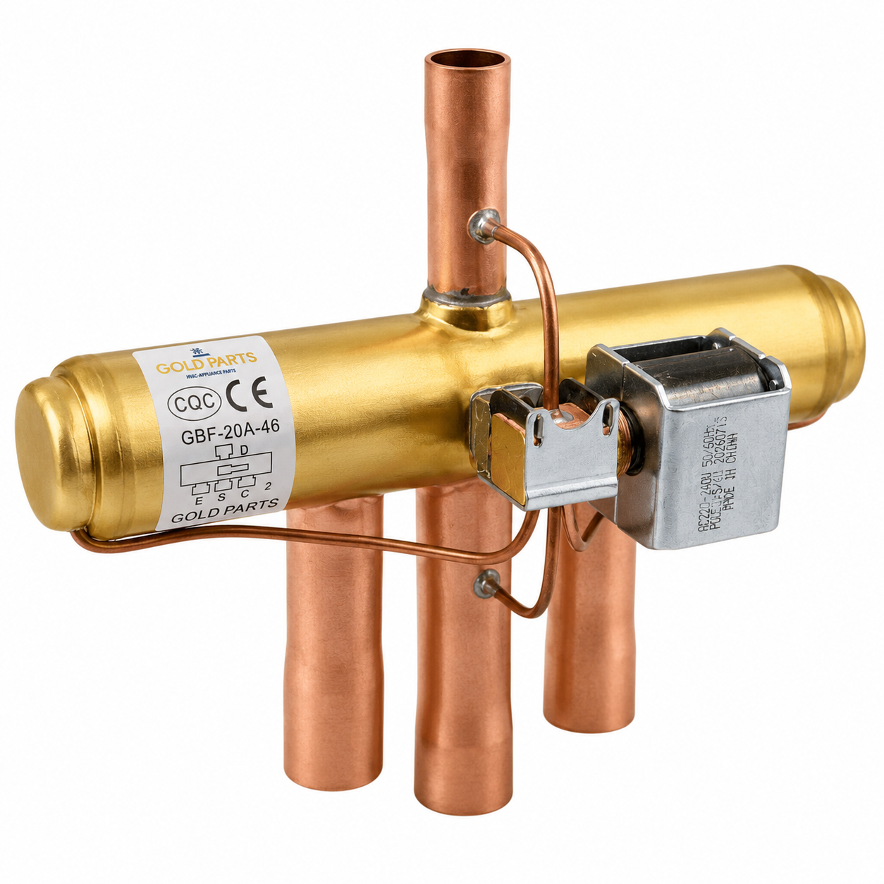 Valvula 4 Vias Gold Parts, 1/2 - 3/4 - GBF-20A-46 Valvula 4 Vias Gold Parts, 1/2 - 3/4 - GBF-20A-46