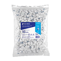 Bolsa con 500 grapas blancas de 10 mm para cable redondo - GCU-10BG / 43043 Bolsa con 500 grapas blancas de 10 mm para cable redondo - GCU-10BG / 43043