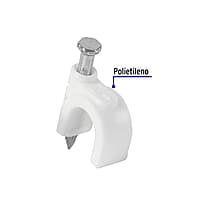 Bolsa con 500 grapas blancas de 10 mm para cable redondo - GCU-10BG / 43043 Bolsa con 500 grapas blancas de 10 mm para cable redondo - GCU-10BG / 43043