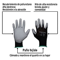 Guantes de nylon recubiertos de poliuretano, medianos,Pretul - GU-112P / 20030 Guantes de nylon recubiertos de poliuretano, medianos,Pretul - GU-112P / 20030