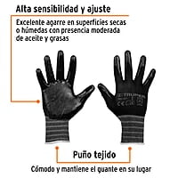 Guantes de nylon recubiertos de nitrilo, chicos - GU-121 / 13293 Guantes de nylon recubiertos de nitrilo, chicos - GU-121 / 13293