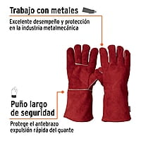 Guantes rojos para soldador - GU-505 / 19458 Guantes rojos para soldador - GU-505 / 19458