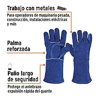 Guantes azules reforzados para soldador - GU-515 / 15246 Guantes azules reforzados para soldador - GU-515 / 15246