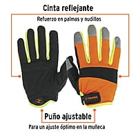 Guantes para mecánico, alta visibilidad - GU-625 / 10849 Guantes para mecánico, alta visibilidad - GU-625 / 10849