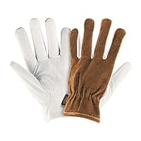 Guantes de piel de cabra con dorso de carnaza - GU-735 / 14288 Guantes de piel de cabra con dorso de carnaza - GU-735 / 14288
