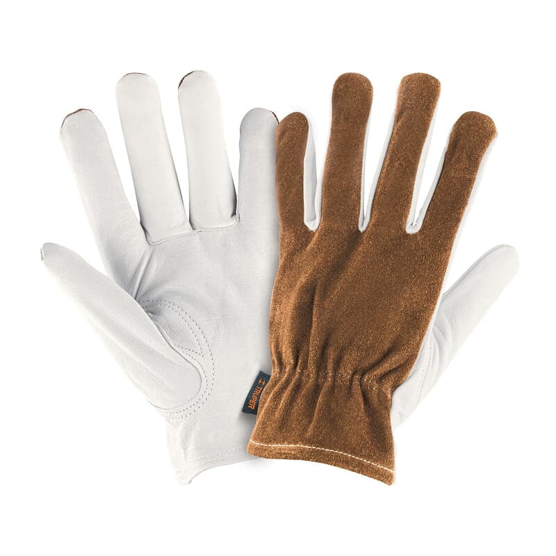 Guantes de piel de cabra con dorso de carnaza - GU-735 / 14288 Guantes de piel de cabra con dorso de carnaza - GU-735 / 14288