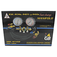 Manifold para Servicio y Prueba R32, R134a, R407c y R410a - HCT-R32 Manifold para Servicio y Prueba R32, R134a, R407c y R410a - HCT-R32