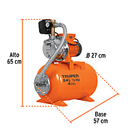 Bomba hidroneumática 1/2 HP, 24 litros - HIDR-1/2X24 / 10077 Bomba hidroneumática 1/2 HP, 24 litros - HIDR-1/2X24 / 10077