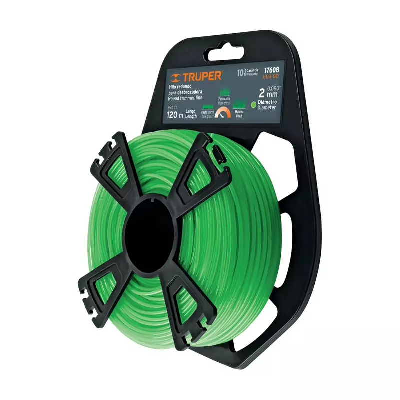 Blíster con 120 m de hilo redondo 2 mm para desbrozadora - HLB-80 / 17608 Blíster con 120 m de hilo redondo 2 mm para desbrozadora - HLB-80 / 17608