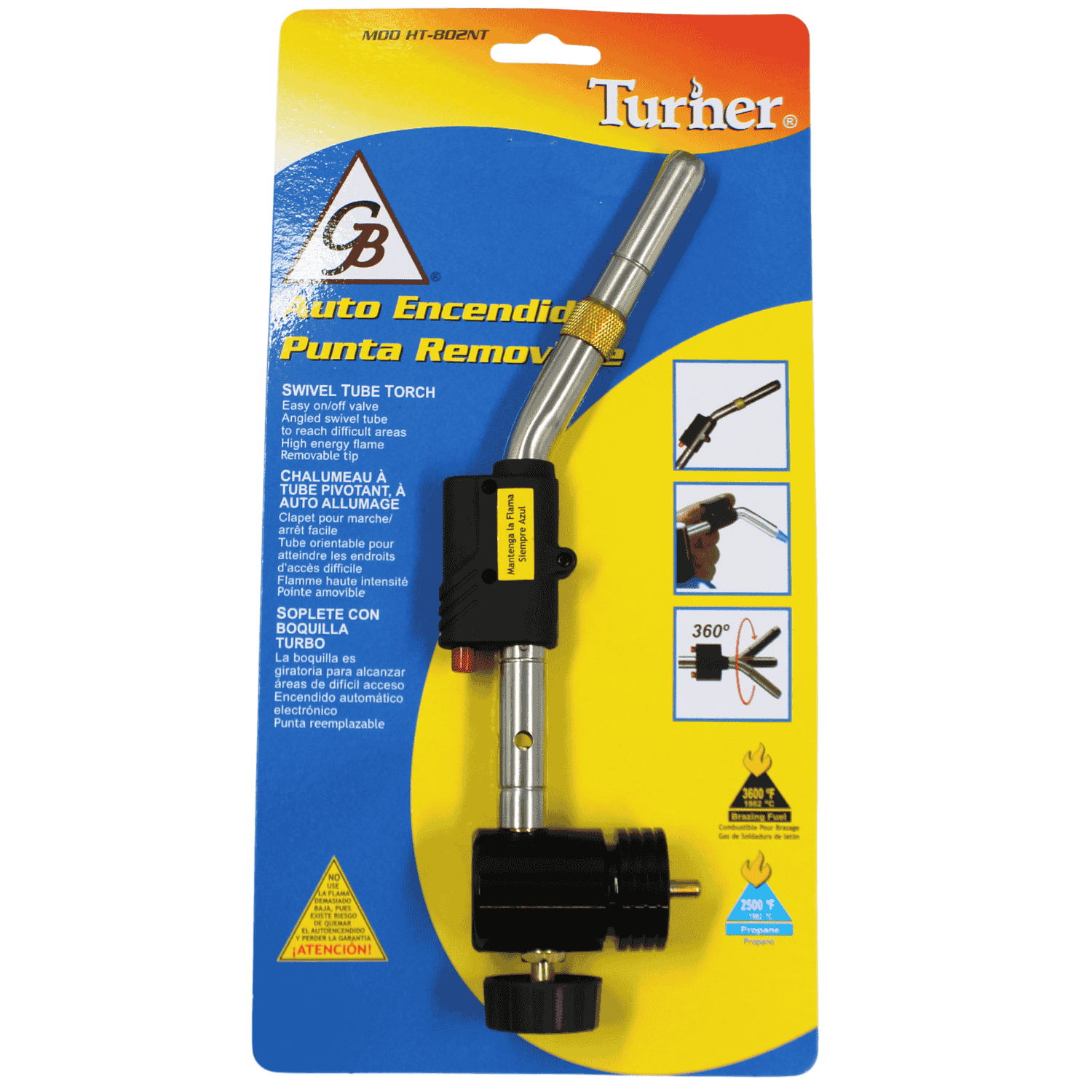 Boquilla de Autoencendido con Punta Intercambiable Turner - HT-802 NT
