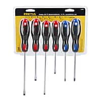 Juego de 6 desarmadores mango Comfort Grip, Pretul - JD-6BP / 20220 Juego de 6 desarmadores mango Comfort Grip, Pretul - JD-6BP / 20220