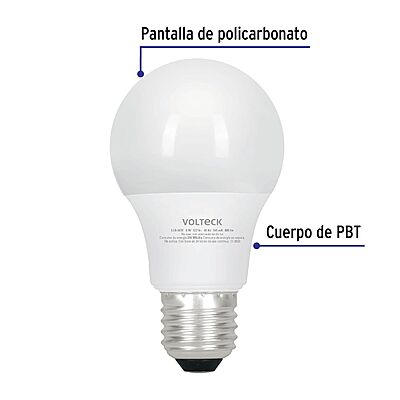 Lámpara LED tipo bulbo con 3 tonos de luz, blíster - LED-603T / 49036