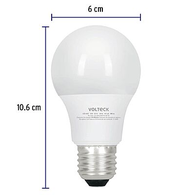 Lámpara LED tipo bulbo con 3 tonos de luz, blíster - LED-603T / 49036