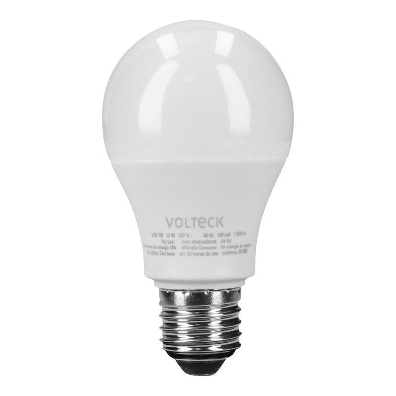 Lámpara LED A19 12 W (equiv. 75W) luz de día blíster Volteck - LED-75F / 46860 Lámpara LED A19 12 W (equiv. 75W) luz de día blíster Volteck - LED-75F / 46860