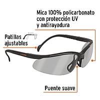 Lentes de seguridad ligeros, mica interior-exterior, Vision - LEDE-I/E / 10824 Lentes de seguridad ligeros, mica interior-exterior, Vision - LEDE-I/E / 10824