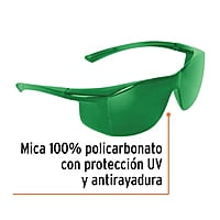 Lentes de seguridad, mica verde, Ultralite - LEN-LS5 / 10820 Lentes de seguridad, mica verde, Ultralite - LEN-LS5 / 10820