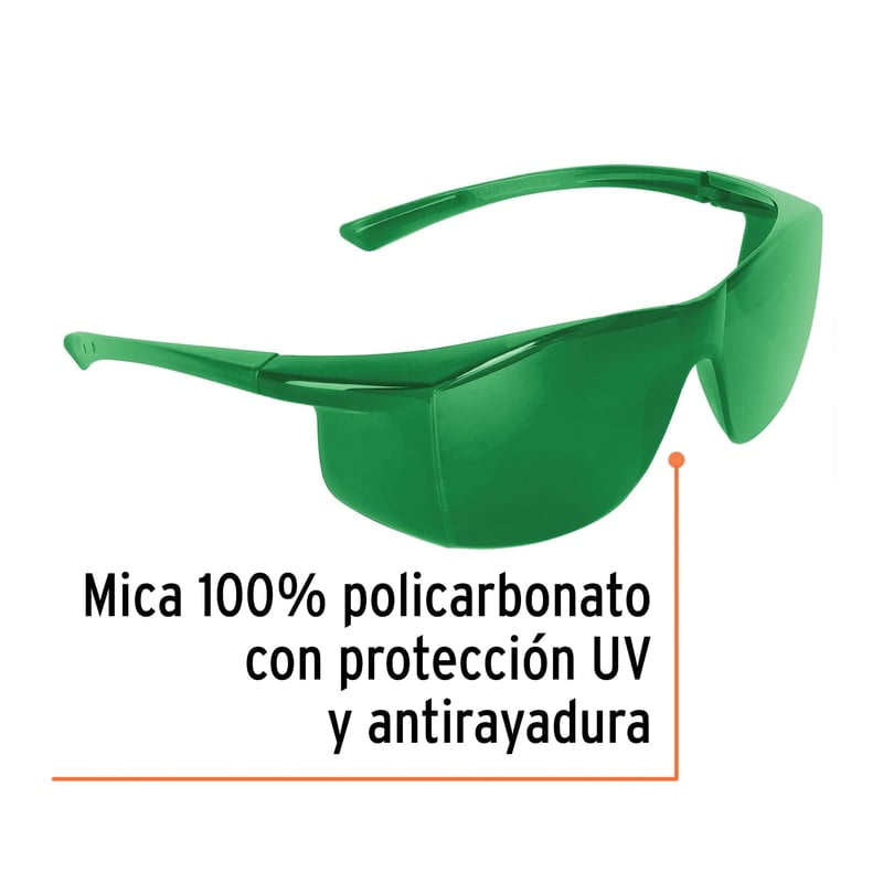 Lentes de seguridad, mica verde, Ultralite - LEN-LS5 / 10820 Lentes de seguridad, mica verde, Ultralite - LEN-LS5 / 10820