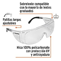 Lentes de sobreponer, mica transparente, Safe - LESO-TR / 14308 Lentes de sobreponer, mica transparente, Safe - LESO-TR / 14308