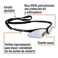 Lentes mica espejo azul con sujeta lentes, Sport - LESP-EZ / 15184 Lentes mica espejo azul con sujeta lentes, Sport - LESP-EZ / 15184