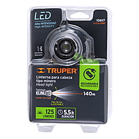 Linterna de minero, 125 lúmenes, 1 LED, recargable - LI-CA-60R / 10617 Linterna de minero, 125 lúmenes, 1 LED, recargable - LI-CA-60R / 10617