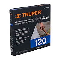 Rollo de 45 m de lija para plomero grano 120 ancho 1' - LIPL-120-1X45 / 11662 Rollo de 45 m de lija para plomero grano 120 ancho 1' - LIPL-120-1X45 / 11662