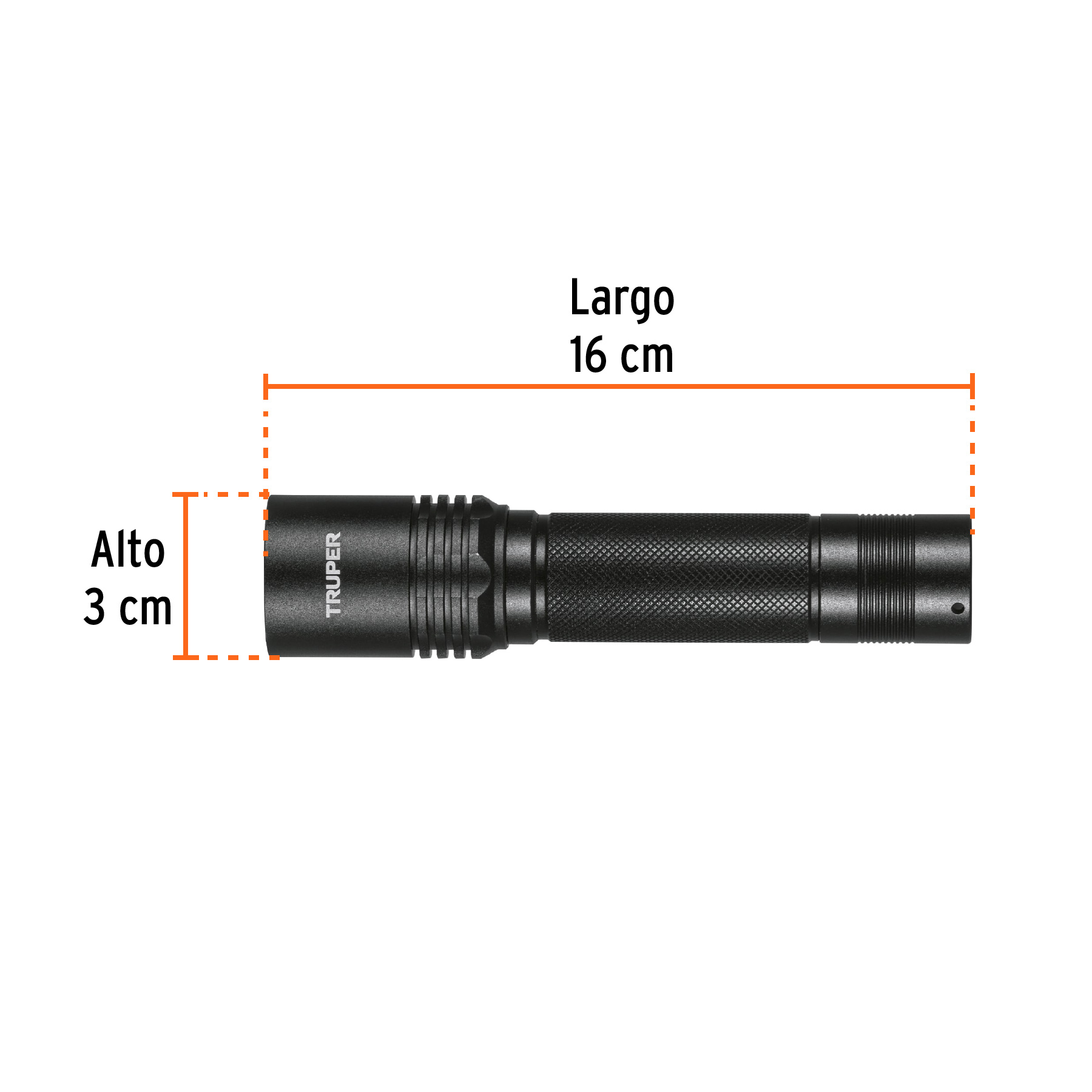 Linterna LED recargable, de aluminio, 340 lm, TRUPER-LIRA-130 / 101381