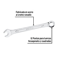 Llave combinada, mm, 12 x 160 mm, Pretul - LL-2012MP / 21906 Llave combinada, mm, 12 x 160 mm, Pretul - LL-2012MP / 21906