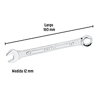 Llave combinada, mm, 12 x 160 mm, Pretul - LL-2012MP / 21906 Llave combinada, mm, 12 x 160 mm, Pretul - LL-2012MP / 21906