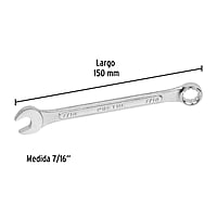 Llave combinada, 7/16' x 130 mm, Pretul - LL-1214P / 21883 Llave combinada, 7/16' x 130 mm, Pretul - LL-1214P / 21883