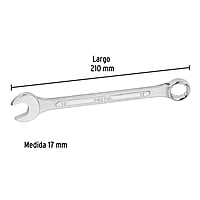 Llave combinada, mm, 17 x 210 mm, Pretul - LL-2017MP / 21911 Llave combinada, mm, 17 x 210 mm, Pretul - LL-2017MP / 21911