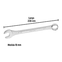 Llave combinada, mm, 18 x 220 mm, Pretul - LL-2018MP / 21912 Llave combinada, mm, 18 x 220 mm, Pretul - LL-2018MP / 21912