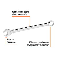 Llave combinada, extralarga, milimétrica, 19 x 278 mm - LL-2019M / 15623 Llave combinada, extralarga, milimétrica, 19 x 278 mm - LL-2019M / 15623