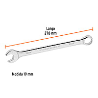 Llave combinada, extralarga, milimétrica, 19 x 278 mm - LL-2019M / 15623 Llave combinada, extralarga, milimétrica, 19 x 278 mm - LL-2019M / 15623