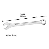 Llave combinada, mm, 19 x 230 mm, Pretul - LL-2019MP / 21913 Llave combinada, mm, 19 x 230 mm, Pretul - LL-2019MP / 21913